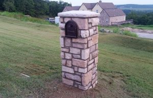 Cultured thin stone mailbox